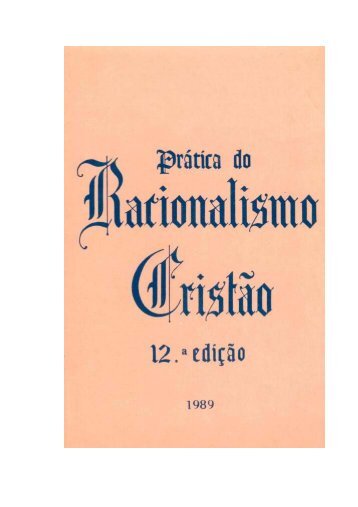 Prática do Racionalismo Cristão