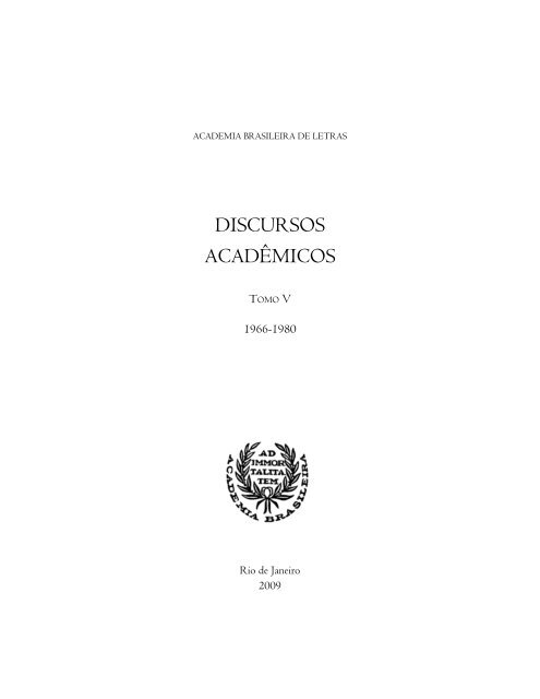LIVRO VOL 5.qxd - Academia Brasileira de Letras