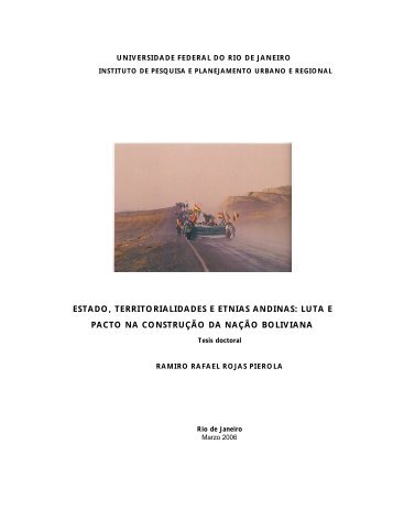 ESTADO, TERRITORIALIDADES E ETNIAS ANDINAS: LUTA ... - UFRJ