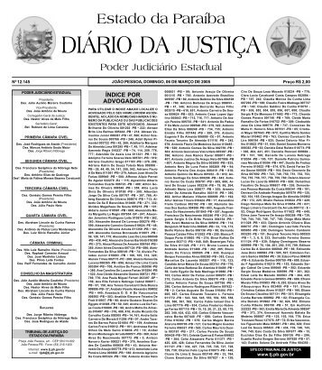 Diario da Justi a 29-05-2001 - Tribunal de Justiça da Paraíba