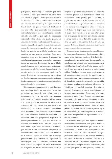 Revista Universidade e Sociedade - Andes-SN