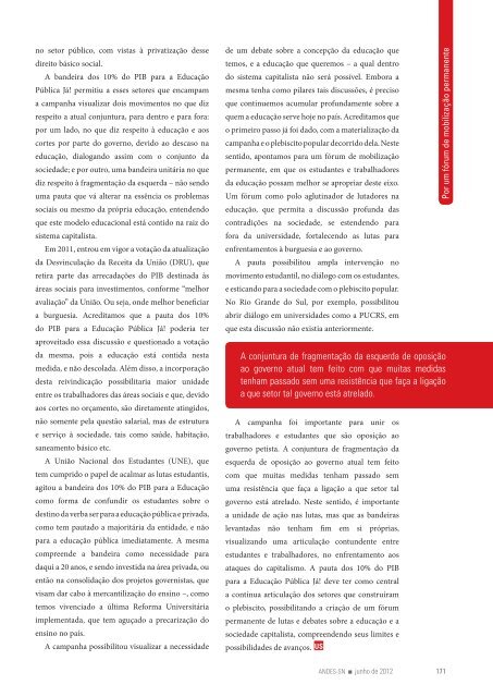 Revista Universidade e Sociedade - Andes-SN