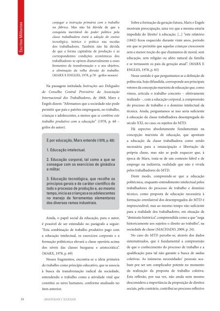 Revista Universidade e Sociedade - Andes-SN