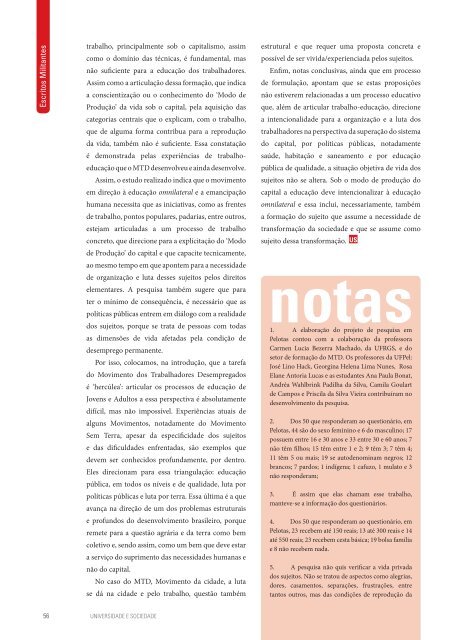 Revista Universidade e Sociedade - Andes-SN