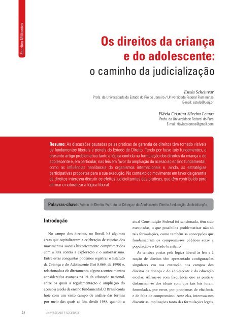 Revista Universidade e Sociedade - Andes-SN