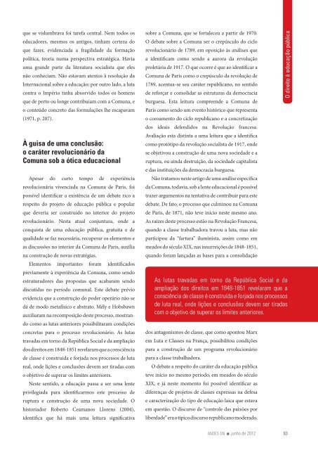 Revista Universidade e Sociedade - Andes-SN