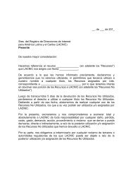 Documento para devolución de Recursos asignados por LACNIC