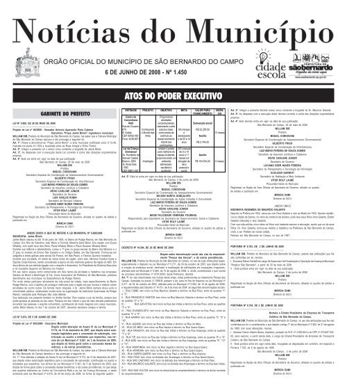 ATOS DO PODER EXECUTIVO - Prefeitura de São Bernardo