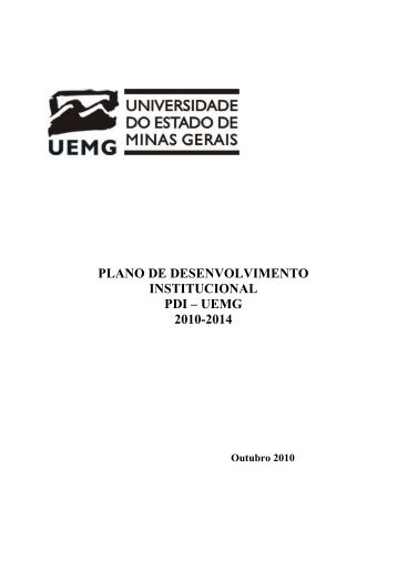 PLANO DE DESENVOLVIMENTO - Intranet - Uemg