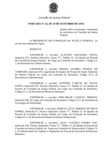 PPR 062-2010.pdf - Conselho da Justiça Federal