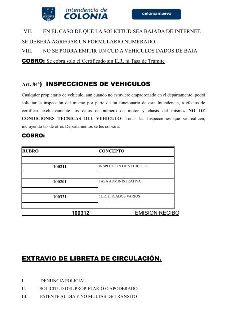 CONTRIBUCION INMOBILIARIA URBANA - Intendencia de Colonia