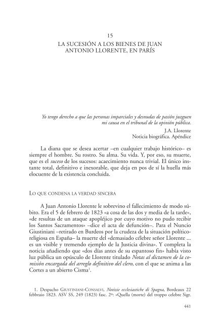 15 LA SUCESIÓN A LOS BIENES DE JUAN ANTONIO LLORENTE ...