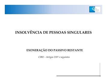 Insolvência de Pessoas Singulares - RSA Advogados