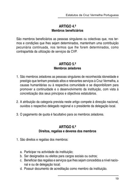 ESTATUTOS DA CRUZ VERMELHA PORTUGUESA (Decreto-Lei nº ...