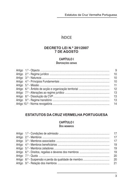 ESTATUTOS DA CRUZ VERMELHA PORTUGUESA (Decreto-Lei nº ...