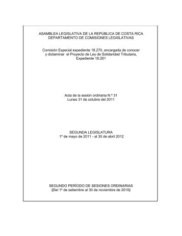 Acta de la sesión del 31 de octubre - Conare