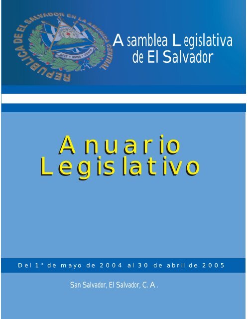 Anuario Legislativo 04-05 - Asamblea Legislativa