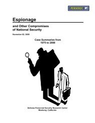 Espionage and Other Compromises of National Security - Cryptome