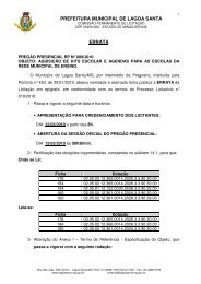 Errata I - Prefeitura Municipal de Lagoa Santa