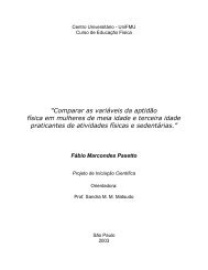 Comparar as variáveis da aptidão física em mulheres de meia ... - Fmu