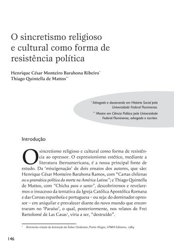 O sincretismo religioso e cultural como forma de - Cebela