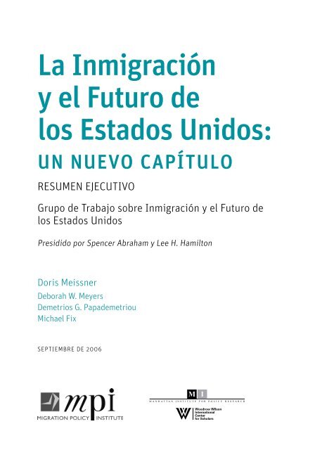 La inmigración y el futuro de los estados unidos: - Migration Policy ...