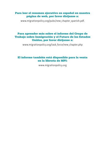 La inmigración y el futuro de los estados unidos: - Migration Policy ...