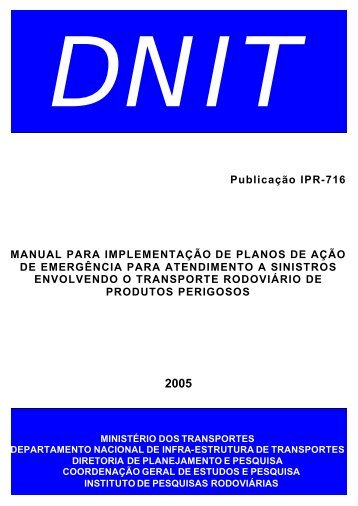 Manual para Implementação de Planos de Ação de ... - IPR - Dnit