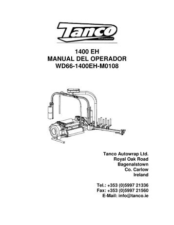 1400 EH MANUAL DEL OPERADOR WD66-1400EH-M0108