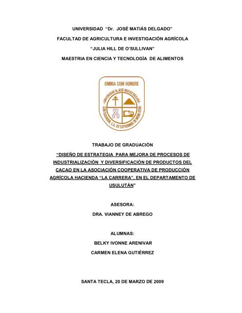 UNIVERSIDAD “Dr. JOSÉ MATIÁS DELGADO” - Biblioteca UJMD ...