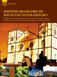 SIMPÓSIO BRASILEIRO DE SOLOS NãO SATURADOS 2011