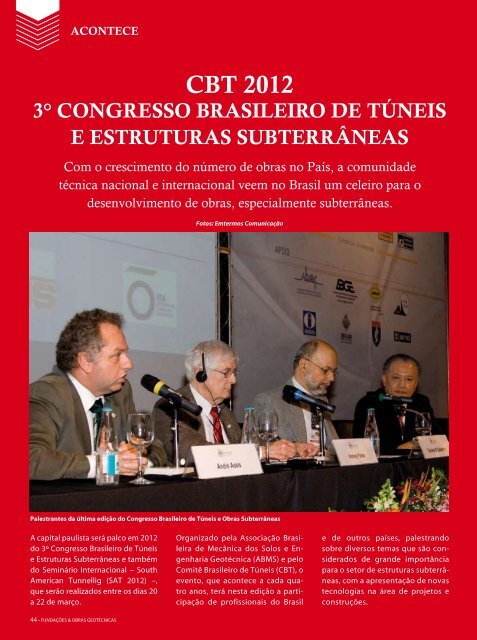 CBT 2012 - Revista Fundações & Obras Geotécnicas