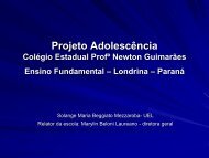 Projeto Adolescência Colégio Estadual Profº Newton Guimarães ...