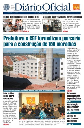 Prefeitura e CEF formalizam parceria para a construção de 180 ...