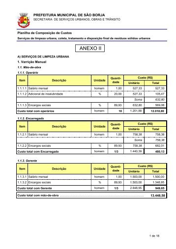 (Composi\347\343o de custos - V9 - pdf.xls) - São Borja