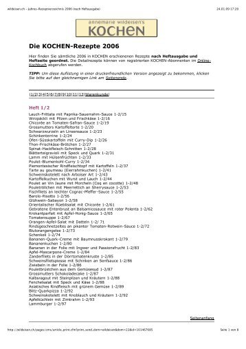 Rezepte nach Heftausgaben (PDF)