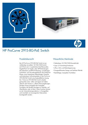 HP ProCurve 2915-8G-PoE Switch - 3KV