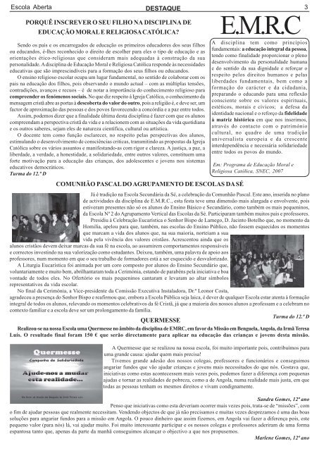 Jornal do Agrupamento de Escolas da Sé - Lamego