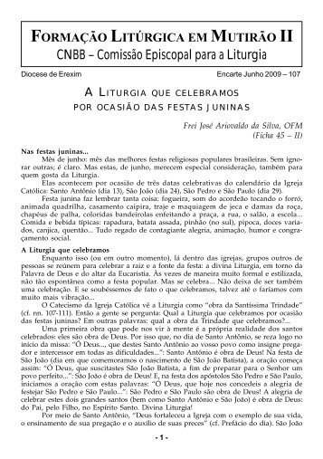 Encarte Junho 2009 - Diocese de Erexim