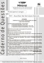 F31 - AUXILIAR DE SERVIÇOS GERAIS - FEC - UFF