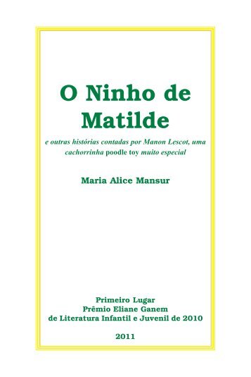 O Ninho de Matilde - Eliane Ganem