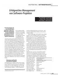 Erfolgreiches Management von Software-Projekten