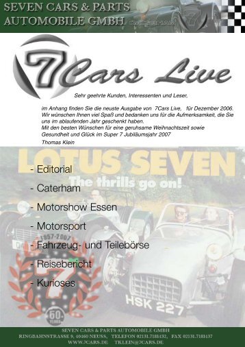 Motorshow Essen - Motorsport - Fahrzeug - Seven Cars & Parts