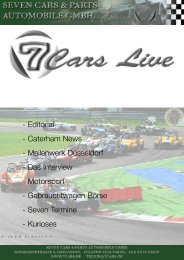 Caterham News - Meilenwerk Düsseldorf - Seven Cars & Parts