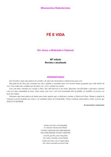 Fé e Vida - Missões Redentoristas