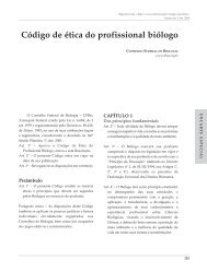 Código de ética do profissional biólogo - DBI