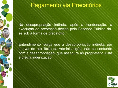 Palestra: Aspectos Gerais da Desapropriação Indireta - ICMBio