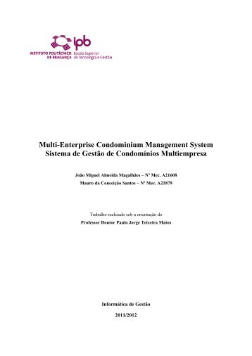 Multi-Enterprise Condominium Management System Sistema de ...