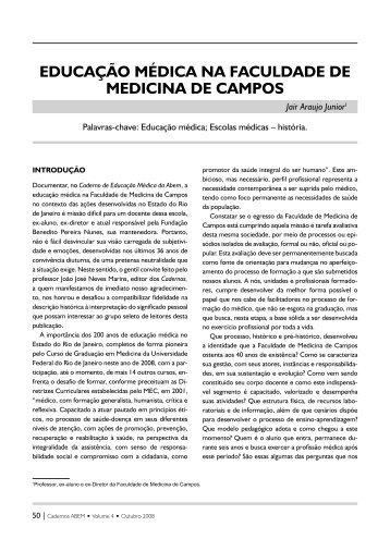 EDUCAÇÃO MÉDICA NA FACULDADE DE MEDICINA DE CAMPOS