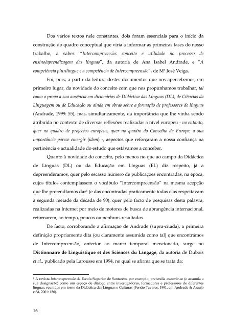 Maria Leonor Simões dos Santos Intercompreensão, aprendizagem ...